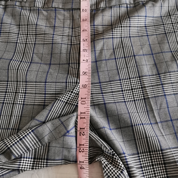 Halogen Blue & Gray Plaid Cropped Pants Size 18 - Picture 5 of 6